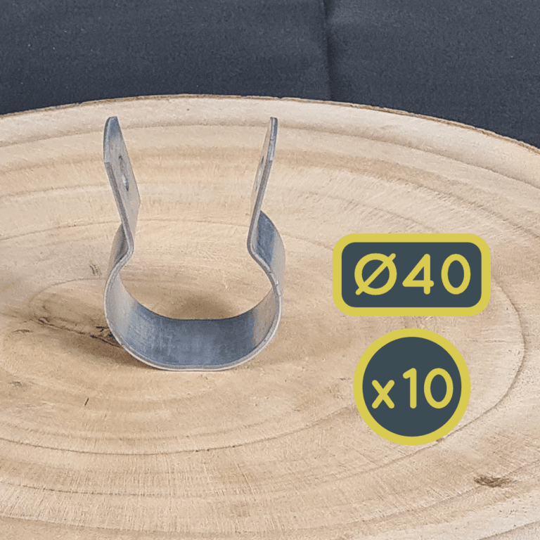 10 Colliers diamètre 40 pour serre