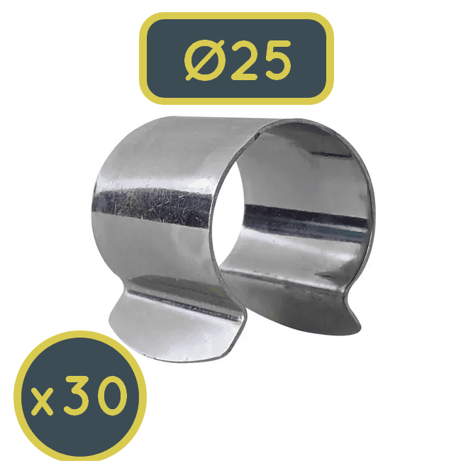 Un clips diamètre 25mm pour serre