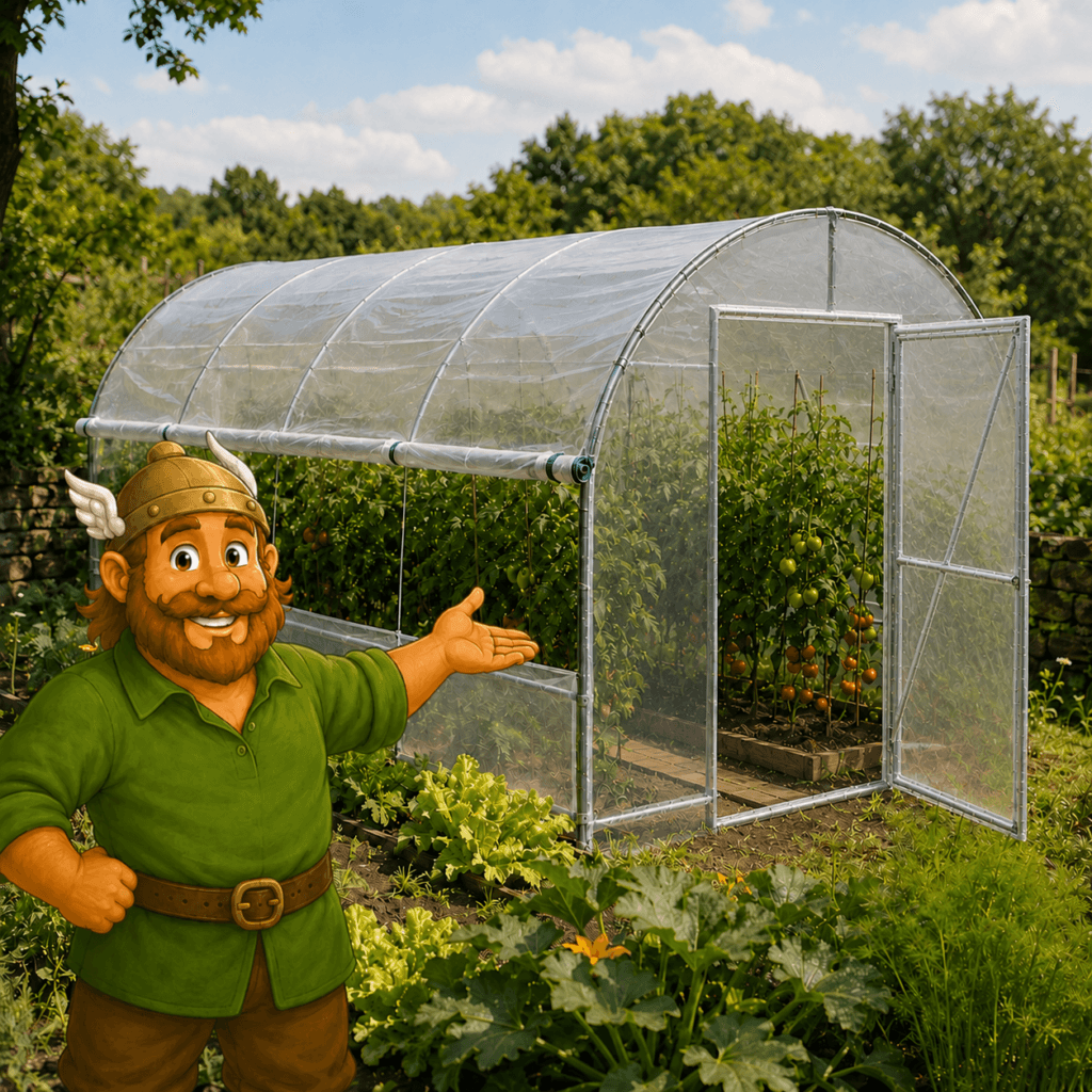 aérations latérales sur une serre de jardin