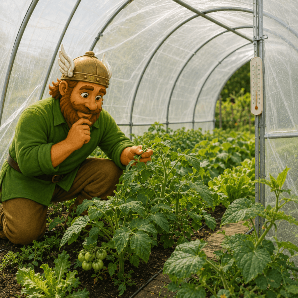 des plantes qui ont eu chaud sous une serre